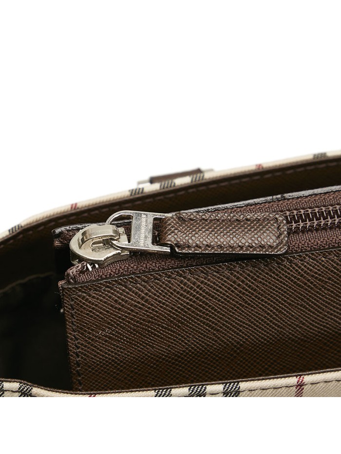 Nova Check Canvas Top Zip Tote