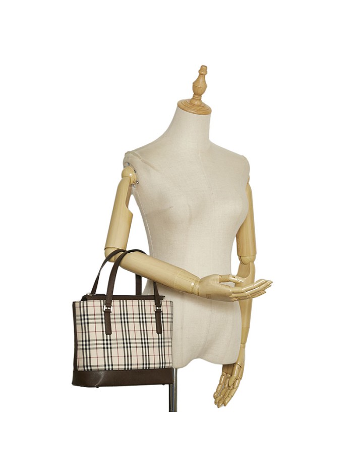 Nova Check Canvas Top Zip Tote