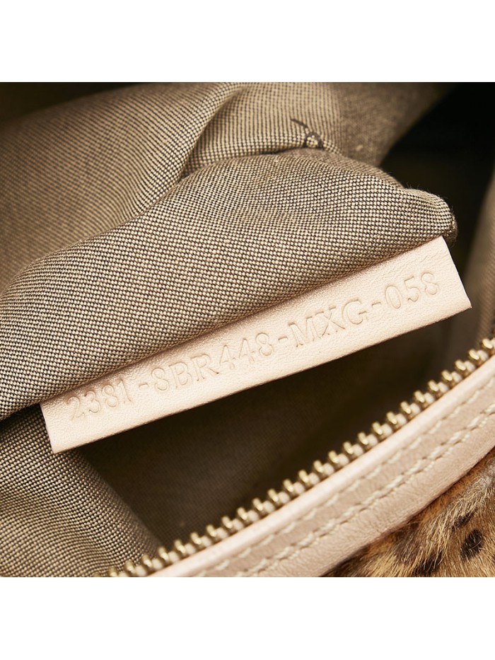 Leopard Leather Shoulder Bag