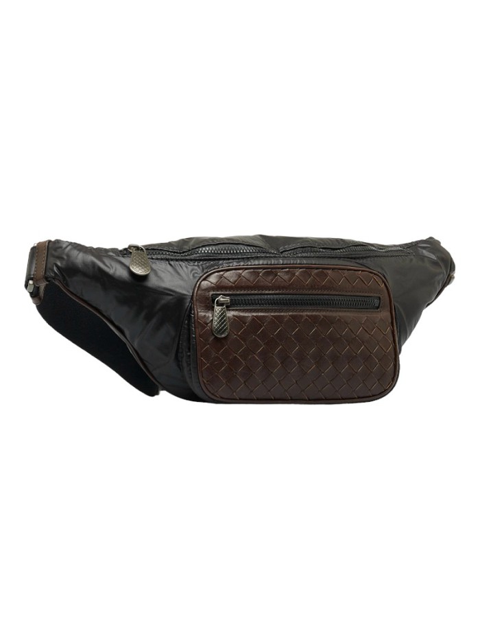 Intrecciato Leather Belt Bag