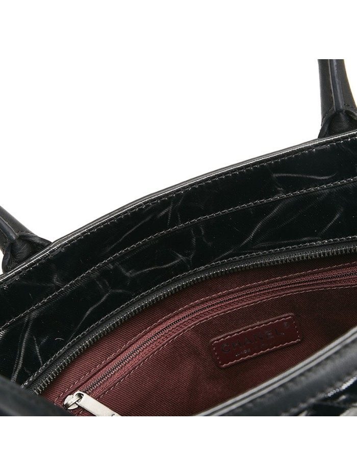 Matelasse Patent Leather Tote Bag