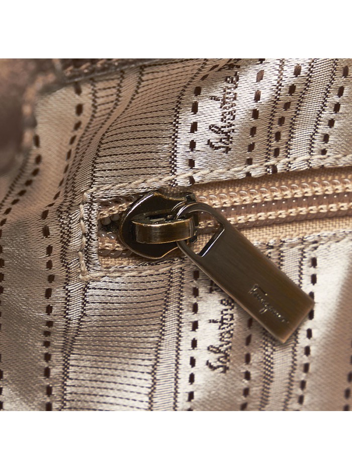 Metallic Leather Hobo Bag