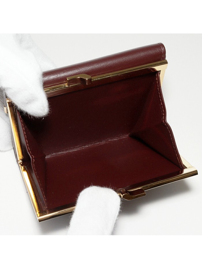 Must De Cartier Leather Bifold Purse