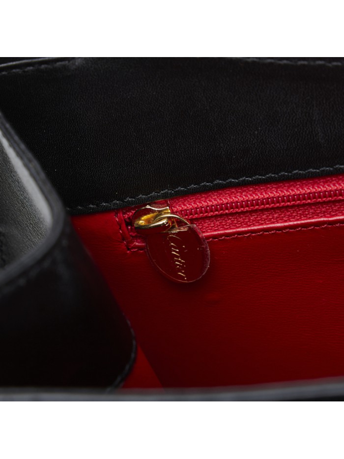 Leather Panthere Handbag