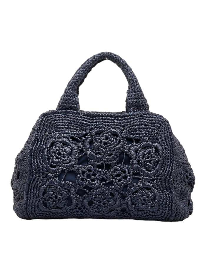 Canapa Convertible Raffia Crochet Handbag