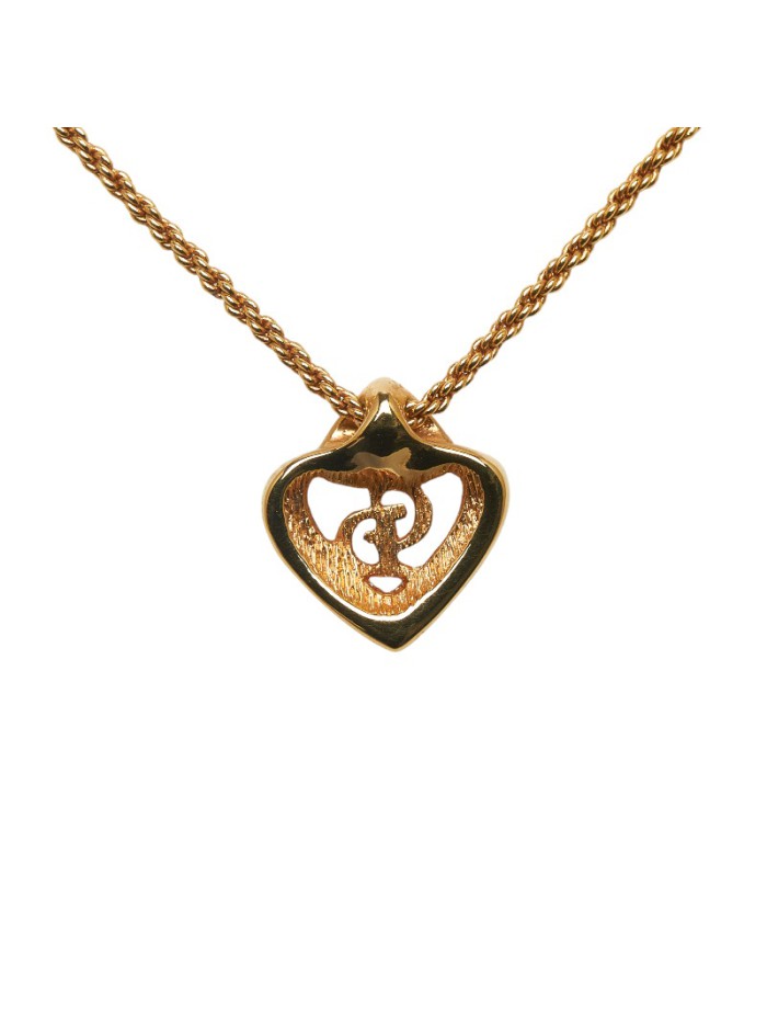 CD Logo Heart Pendant Necklace