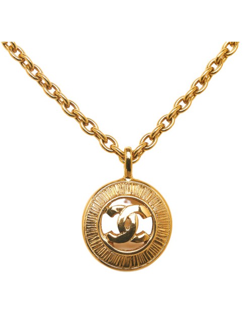 CC Medallion Pendant Necklace