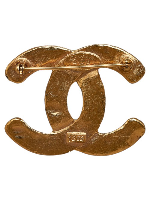 Woven CC Logo Brooch