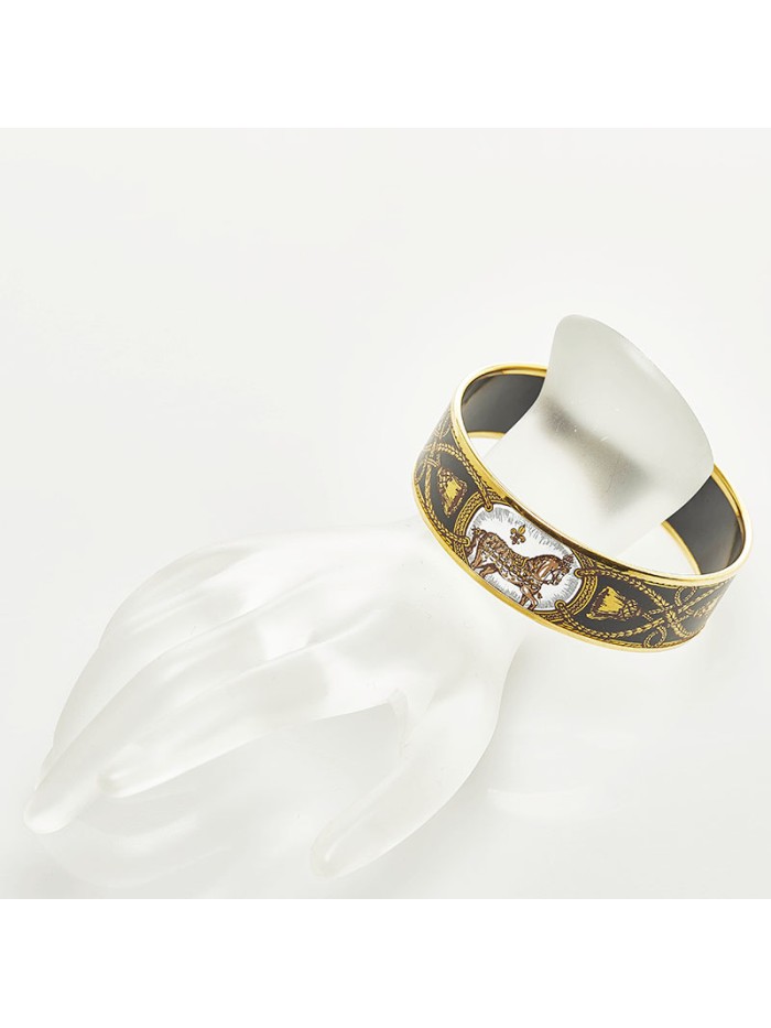 Wide Enamel Bangle