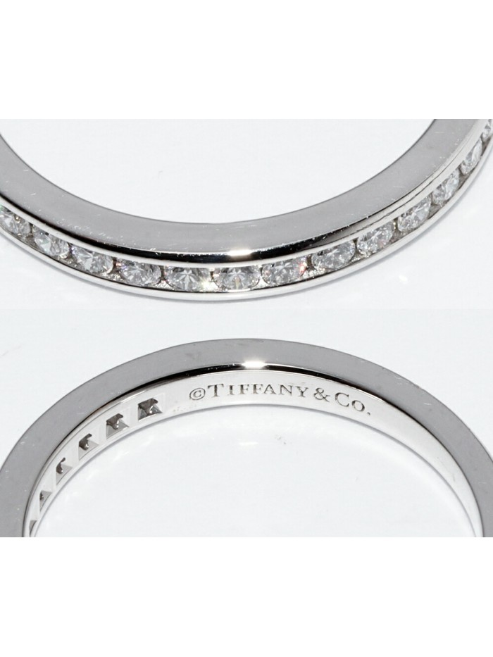 Platinum Diamond Half Circle Setting Ring 