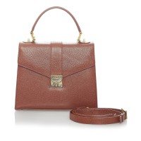 Leather Top Handle Satchel Bag