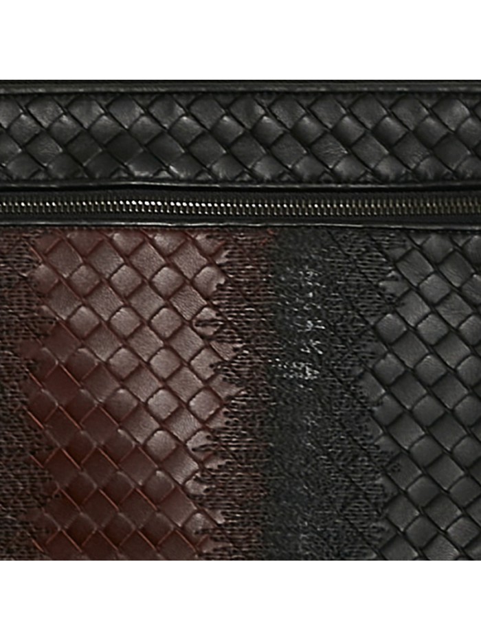 Intrecciato Leather Clutch Bag