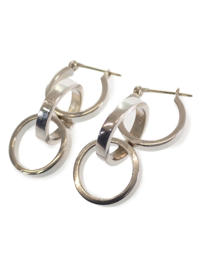 Paloma Picasso Circle Swing Triple Drop Earrings