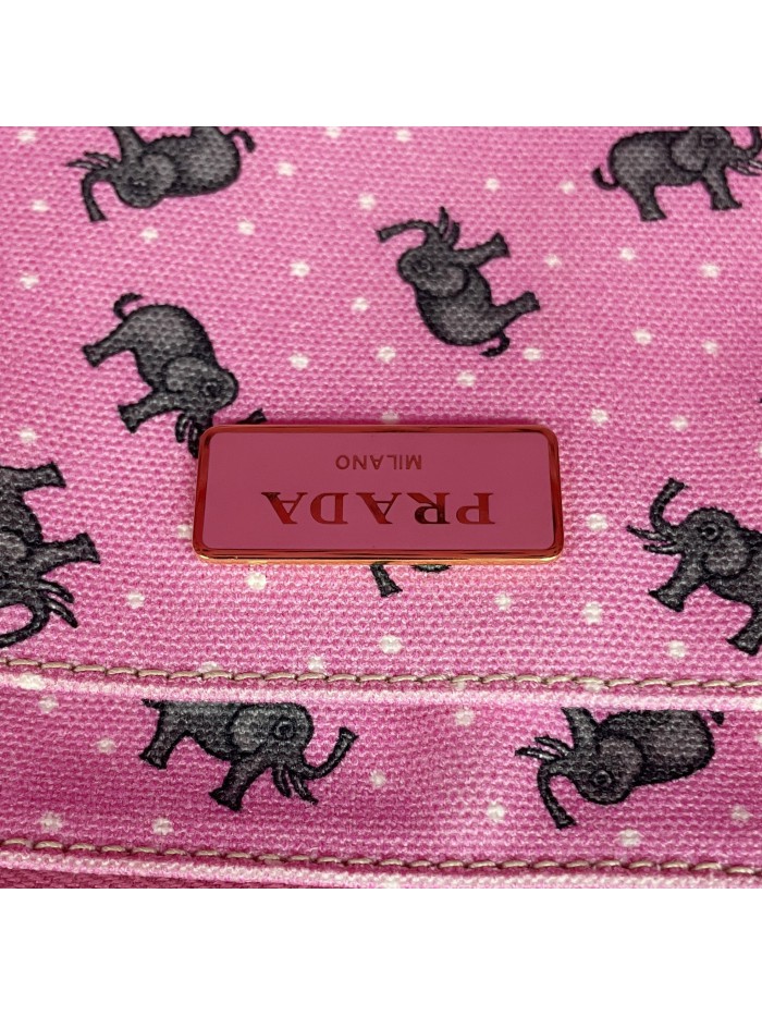 Elephant Print Canapa Handbag