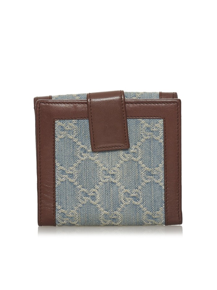 GG Denim Small Wallet