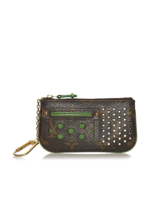 Monogram Perforated Key Pouch
