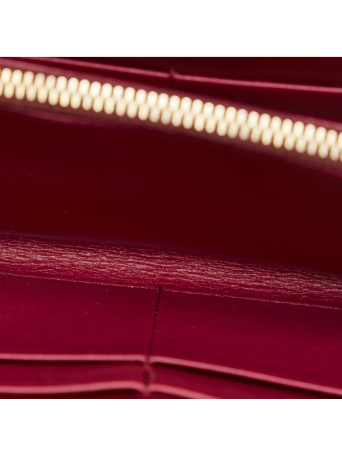 Croc Embossed Leather Zip Around Wallet
