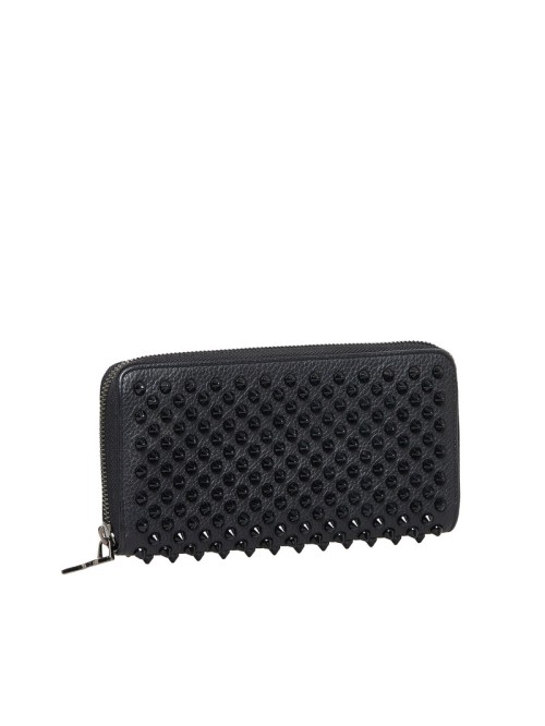 Studded Leather Zip Wallet