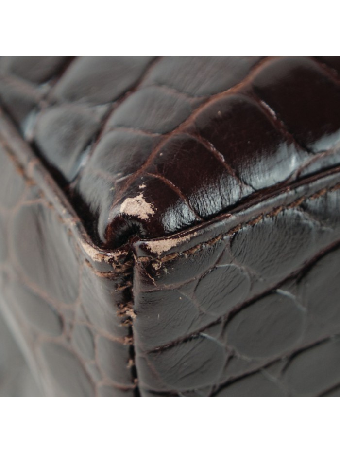 Embossed Leather Shoulder Bag