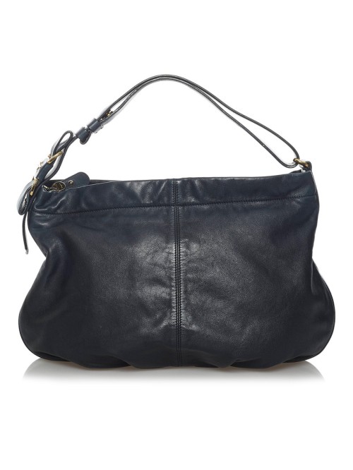 Leather Bow Shoulder Bag