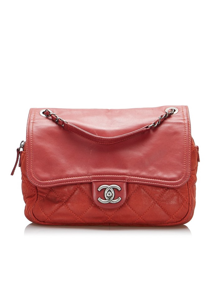 In The Mix Leather Flap Bag