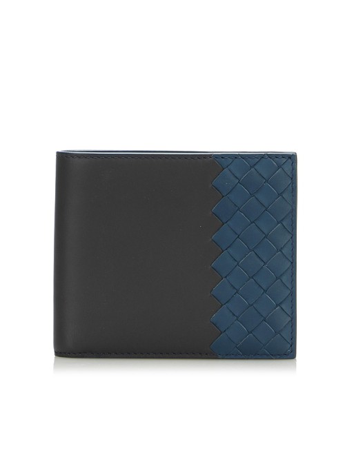 Leather Intrecciato Bi-Fold Wallet