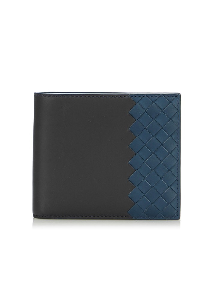 Leather Intrecciato Bi-Fold Wallet