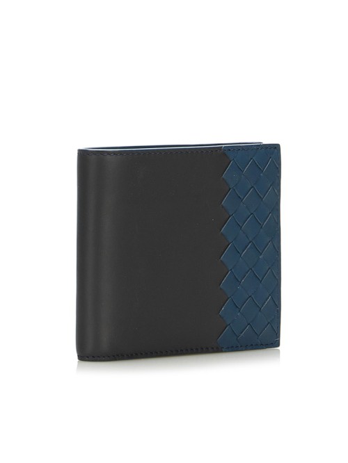 Leather Intrecciato Bi-Fold Wallet