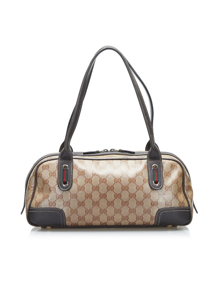GG Crystal Handbag Web Princy Boston Bag