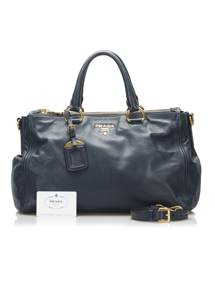 Vitello Lux Double Zip Handbag