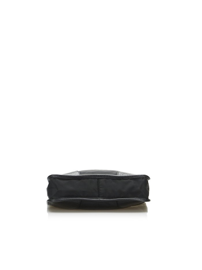 Tessuto & Leather Trimmed Handbag