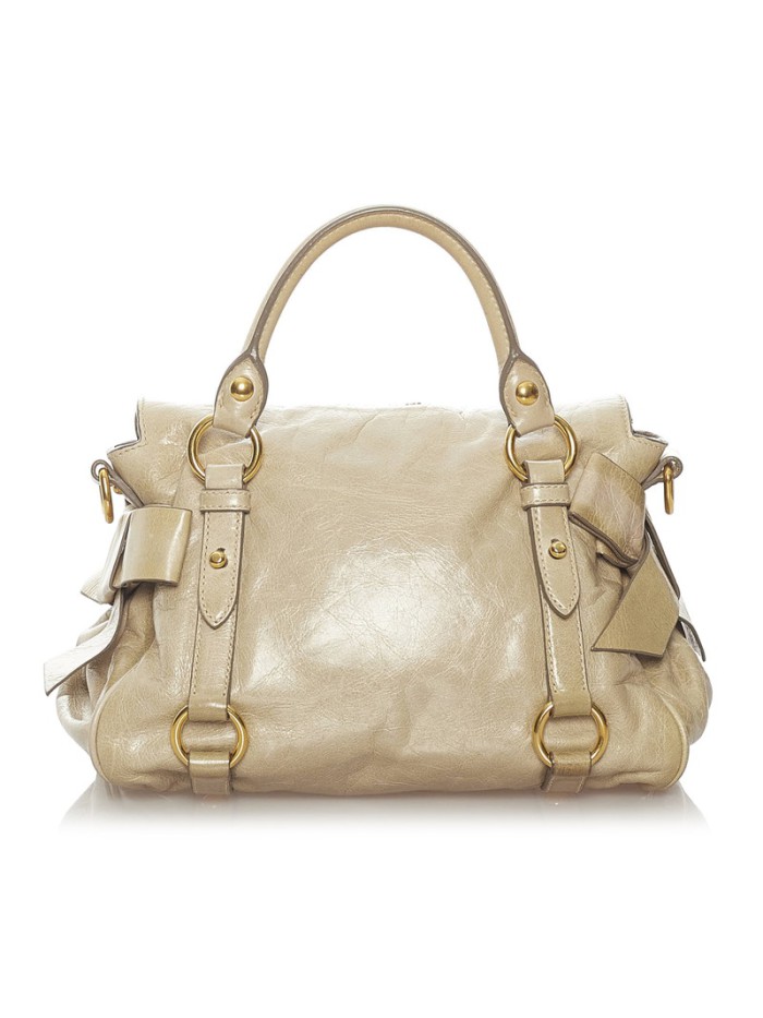 Vitello Lux Bow Shoulder Bag