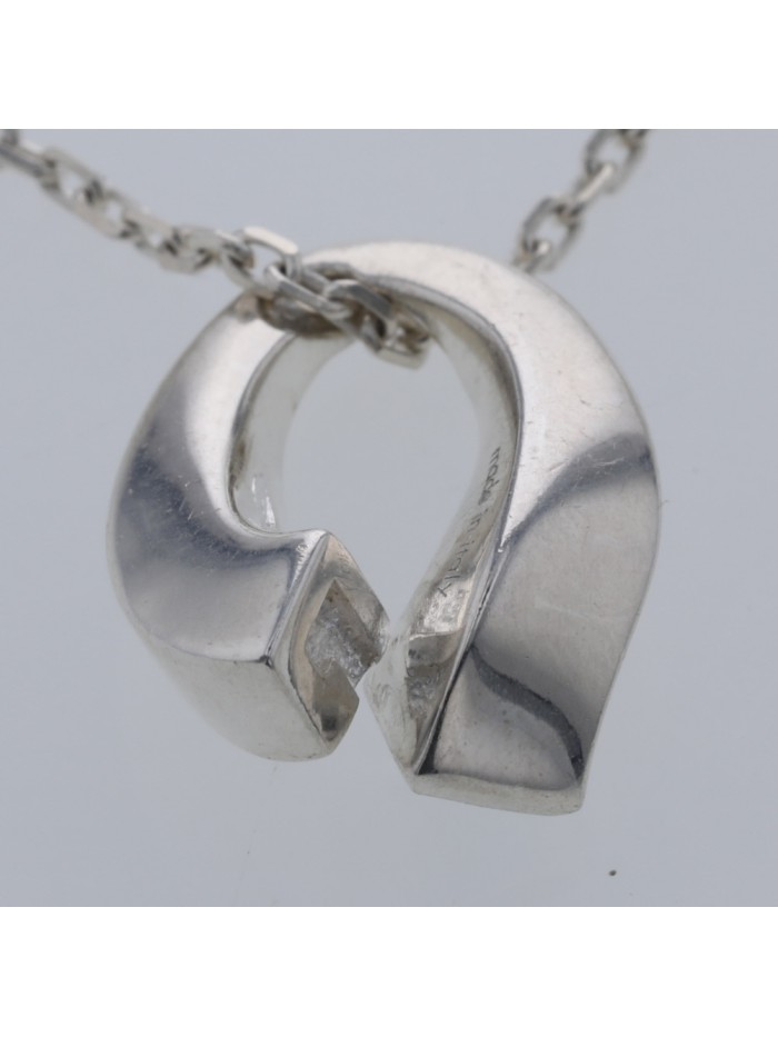 Horsebit G Topaz Pendant Necklace