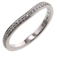 Platinum Ballerine Curved Diamond Ring