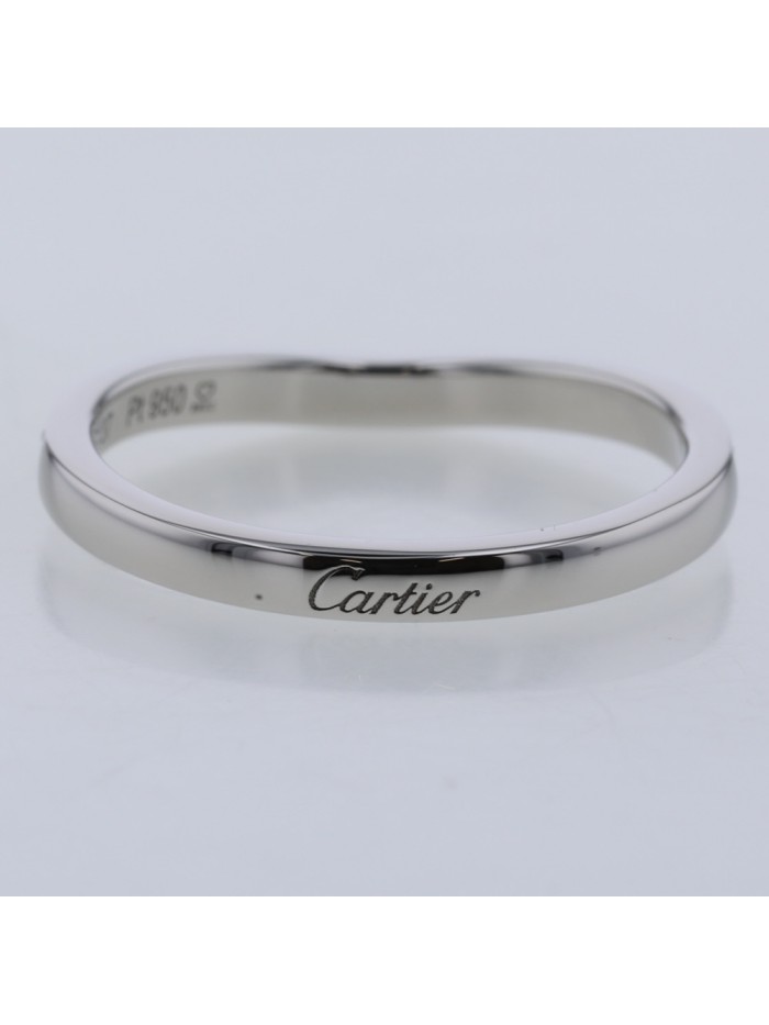 Platinum Ballerine Curved Diamond Ring