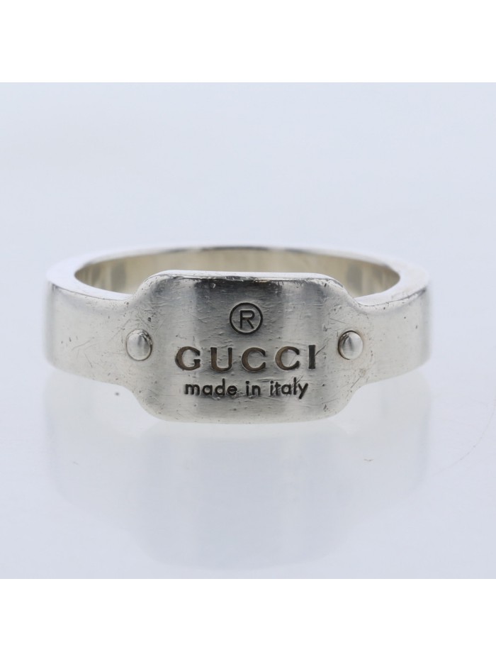 Silver Logo Plate Ring