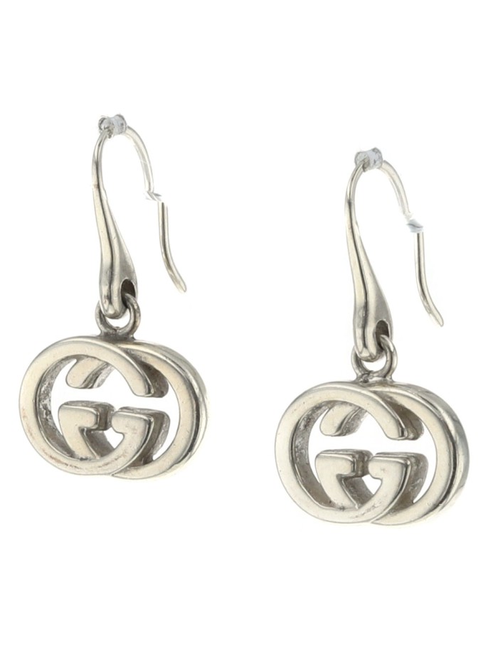 Interlocking G Silver Earrings