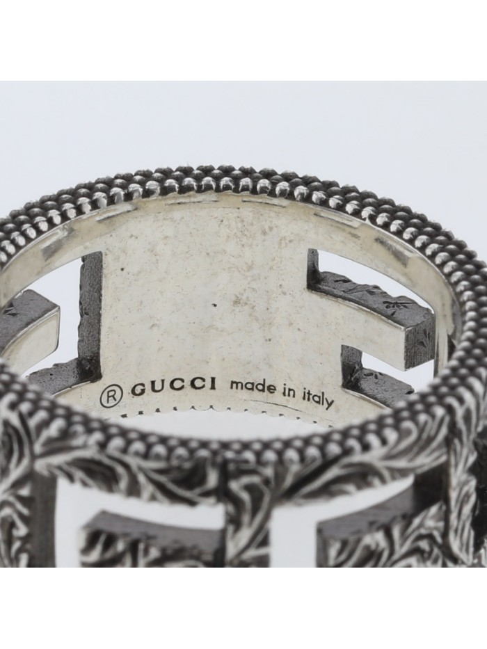 Cubed G Motif Logo Ring