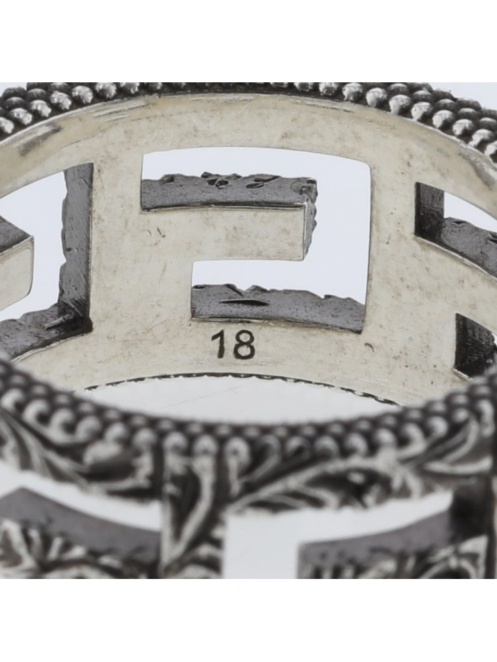 Cubed G Motif Logo Ring