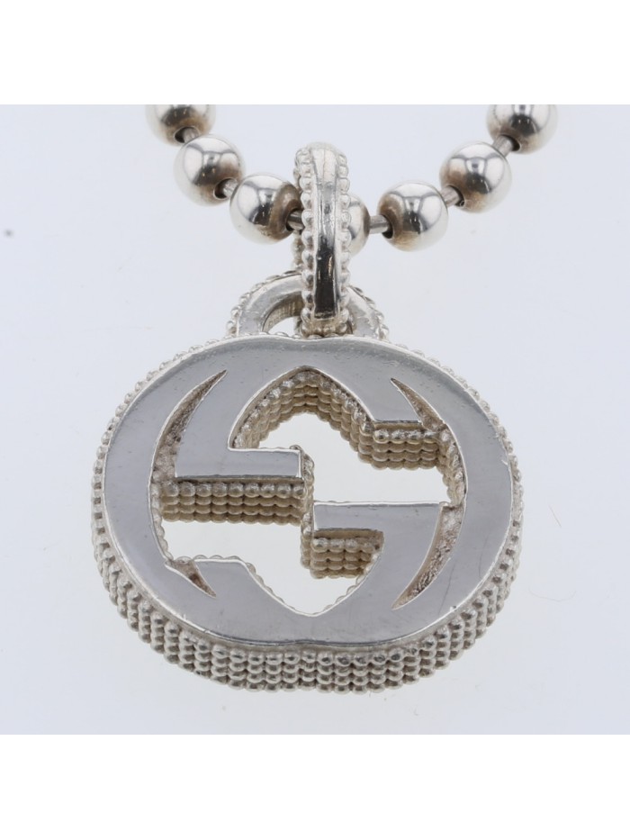 Ball Chain Interlocking G Pendant Necklace
