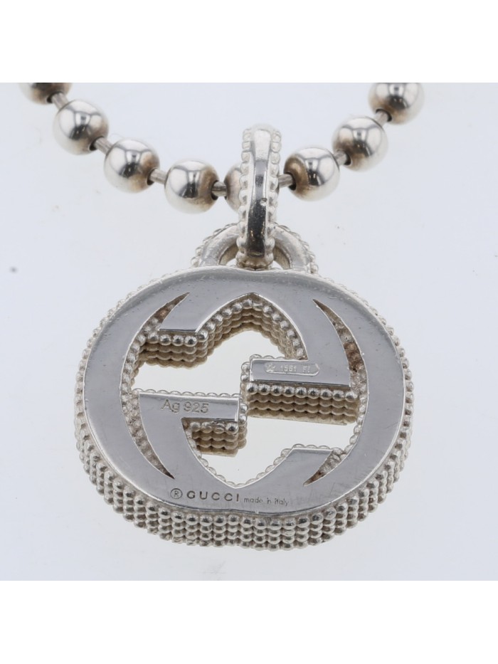 Ball Chain Interlocking G Pendant Necklace