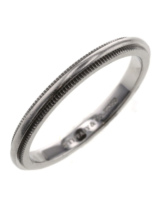 Platinum Milgrain Band Ring