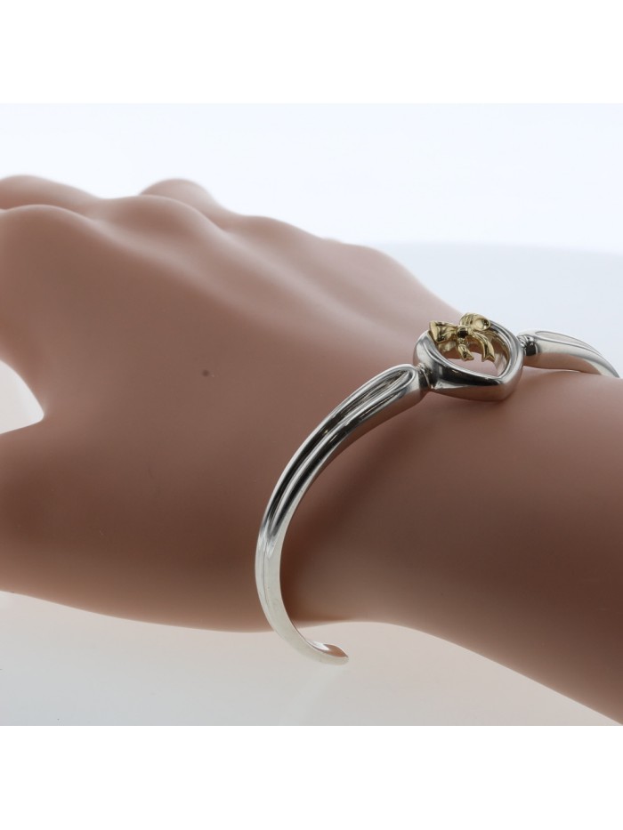 Heart Ribbon Bangle