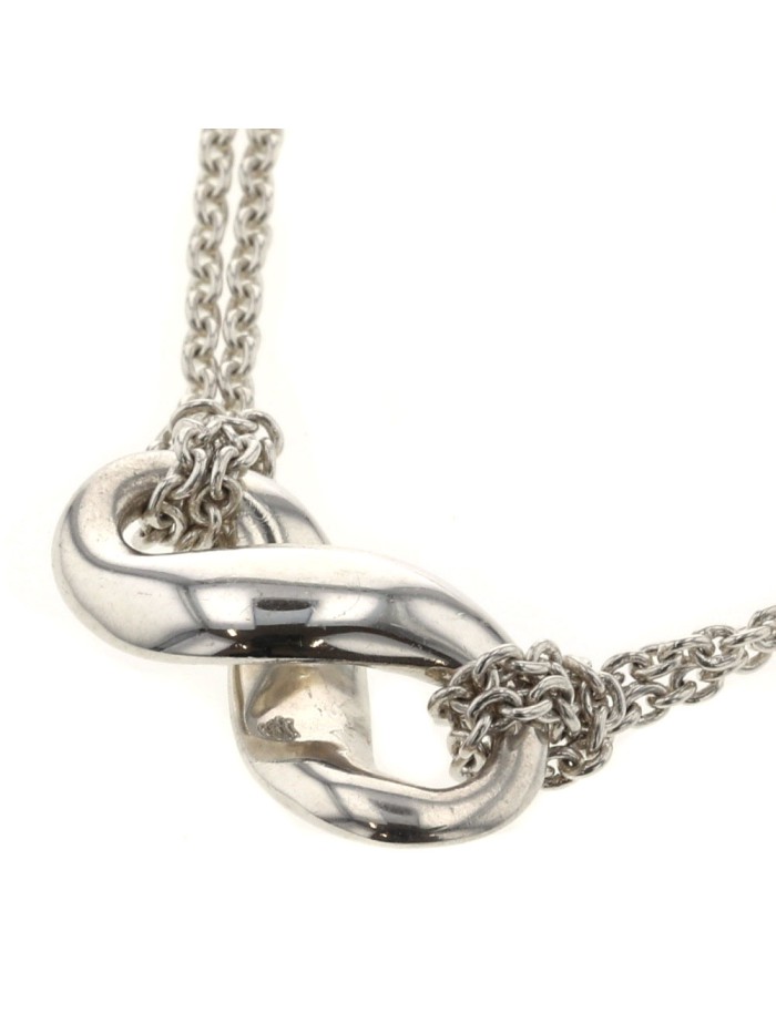 Double Chain Infinity Pendant Necklace