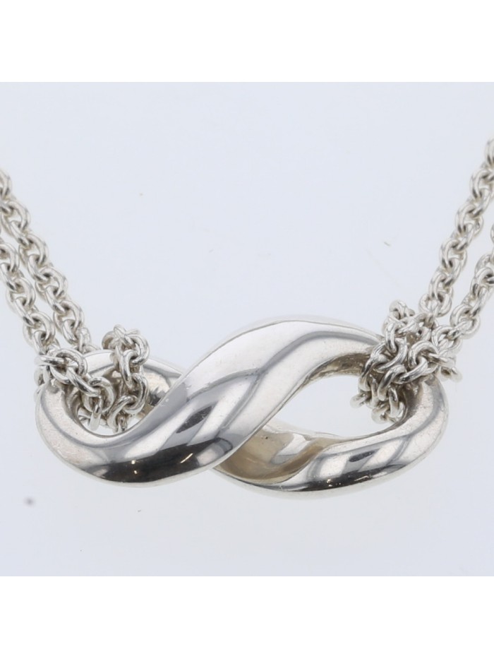 Double Chain Infinity Pendant Necklace