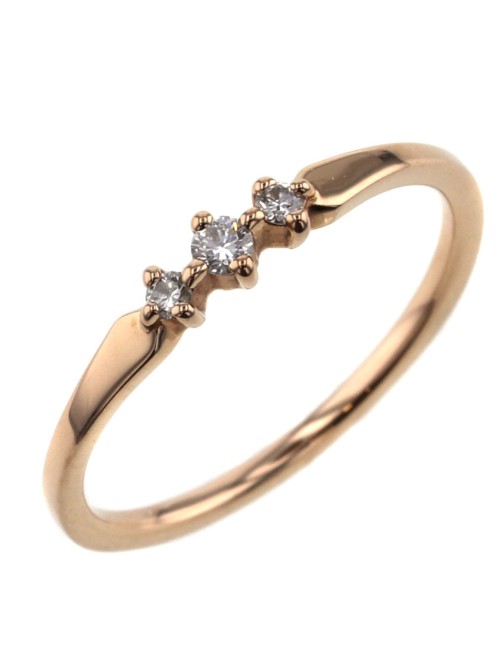 18k Gold 3P Diamond Ring