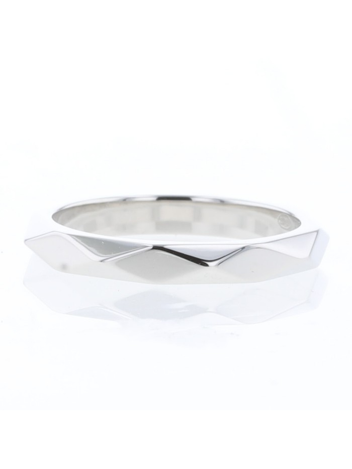 Platinum Facette Wedding Band