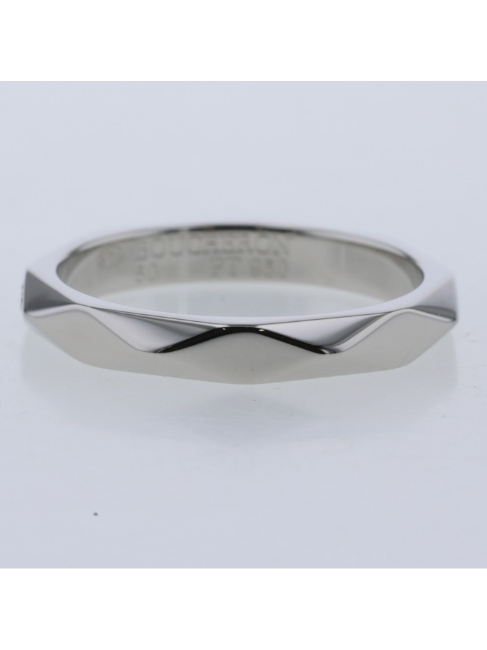 Platinum Facette Diamond Wedding Band