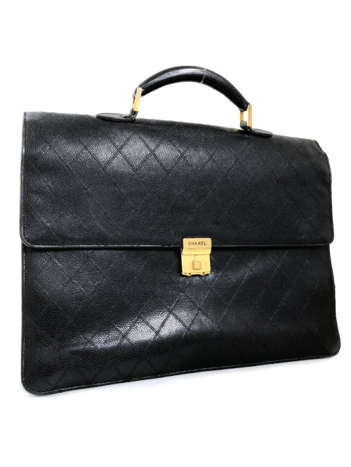 Quilted Caviar Briefcase