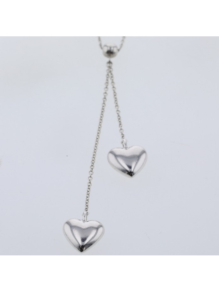 Double Dangling Hearts Necklace